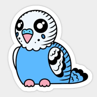 Cobalt Blue Budgie Sticker